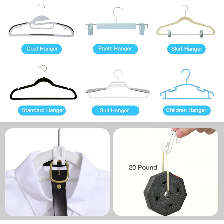 20Pcs Space Saver Saving Wonder Clothes Hanger Connector Hooks