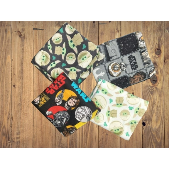 4 Fat Quarters - Assorted Star Wars Flannel Fat Quarter Bundle