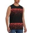 thumbnail image 2 of Bingfone Red Glitter1 Pattern Men's Tank Tops Workout Sleeveless Tee Shirts Running Beach Tanks for Men-Small, 2 of 8