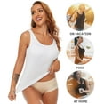 thumbnail image 5 of VASLANDA Tank Tops for Women Basic Camisole with Built in Shelf Bra Wide Strap Underskirts for Summer, 5 of 6
