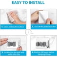 thumbnail image 6 of Broom Holder Wall Mount,4pcs Stainless Steel Broom and Mop Organizer Self Adhesive, Silver.Mop Broom Holder No Drill, Mop Broom Organizer Wall Mounted Heavy Duty with Hooks for Bathroom, Kitchen, 6 of 7