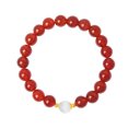 thumbnail image 1 of Pulsera de ágata roja y ojo de gato con cuentas de 8 mm para mujer, 1 of 2