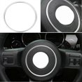 thumbnail image 1 of Silver Steering Wheel Center Trim For Compass 10-15 For Patriot 11-15 For Grand Cherokee 11-13 For JK Wrangle 11-17 Decor Trim, 1 of 5