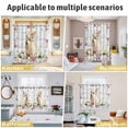 thumbnail image 5 of Easter Bunny Kitchen Curtains Window Panels, Spring Daisy Flower Colorful Eggs White Wooden Insulated Window Treatment Curtain, Grommet Curtains for Bedroom/Living Room/Bathroom, 2 Piece 52"Wx45"L, 5 of 8