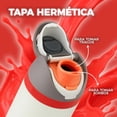 thumbnail image 4 of Termo Botella de Agua Hidranur 32 Oz, Tapa Hermética Antifugas, Blanco/Rojo, 4 of 5
