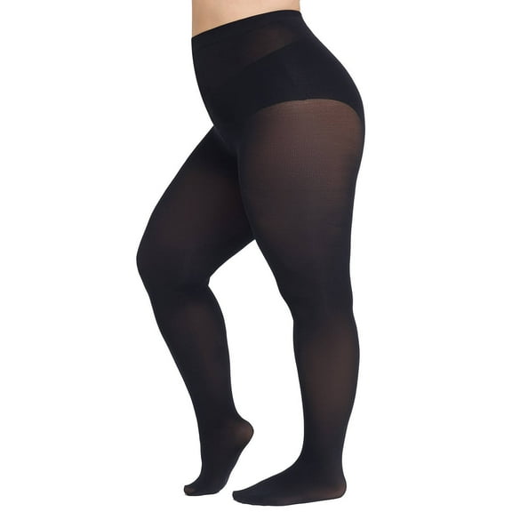 Manzi 1 Pair Plus Size Tights for Women 70D Control Top Opaque Pantyhose,Size XL to 5XL