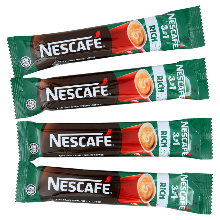 4 Packs Nescafe 3 in 1 Stronger taste than Original Nescafe 3 in 1