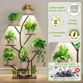 thumbnail image 3 of Estante para plantas EVAWOO de 8 niveles, 127 cm, para esquina con luces de cultivo, 3 of 8