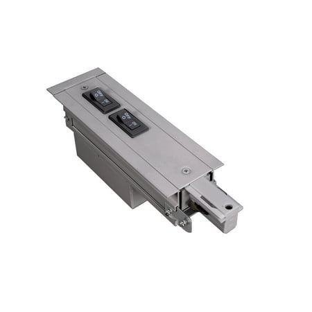 

WEDR-RT-2A-PT-WAC Lighting-Accessory - 277V 2.5-Amp W2 Recessed Track Live End Right Flanged Current Limiter-Platinum Finish