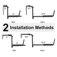 thumbnail image 2 of 2PCS Adjustable Planter Box Brackets, Brackets for Window Boxes Planters Hanging Flower Box Holders, Heavy Duty Wall,2 * Planter Box Brackets,Black, 2 of 8
