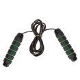thumbnail image 2 of Cuerda para saltar con rodamiento de alambre de acero ajustable unisex, accesorios para herramientas de ejercicios para niños adultos (verde y negro), 2 of 8