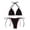 Black, variant on Women's Bikini Set 2 Piece Triangle Tie Side Beach Ruffle Trim Bikini Sets Halter Swimsuit Bathing Suit