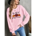 thumbnail image 3 of Anbech Thankful Grateful Blessed Sweatshirt for Women Pumpkin Shirt Graphic Long Sleeve Pullover Christmas Ladies Top, 3 of 7