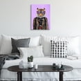 thumbnail image 3 of HFDF Tiger Wall Art Prints Handsome Tiger Printed on Purple Canvas Picture Wildlife Animal Paintings for Living Room Nursury Baby Shower Home Decoration Poster, Cool Artwork Gift 20x24inch Framed, 3 of 6