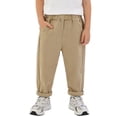 thumbnail image 2 of CONROSES Kids Boys Casual Pants Wide Leg Baggy Pant for Child Solid Elastic Waist Cozy Jogger Trousers with Pockets, 2 of 7