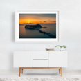 thumbnail image 2 of Sunset over Nisida - Naples Campania Italy Photography Sunset Ocean Coast Landscape Harbor Travel Poster Scenic White Framed Wall Art Print 5 x 7 inches, 2 of 3