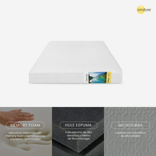 Colchón en Caja Memory Foam Onstore Individual Sense
