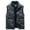B-Black, variant on Wyobmus Men's Fleece Lined Puffer Vest Plus Size Warm Sleeveless Jacket Solid Color Zip Up Stand Collar Tank Top A-Black