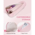thumbnail image 5 of WANDF Puffy Yoga Mat Bag with Wet Pocket & Side Pocket Fits Tumblers with Handle, Full-Zip Pilates Bag Gym Bags for Women Men, Yoga Mat Carrier Storage Bag for Gym Exercise Pilates (Pink Bag), 5 of 9