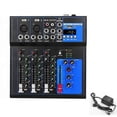 thumbnail image 1 of DJ Audio Mixer 4 Channel Sound Mixing Console with USB MP3 Jack 12V Power for Computer Recording an, 1 of 5