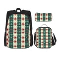thumbnail image 1 of Balery Christmas Snowflakes Plaid Mochila escolar 3 en 1 para niños: mochila resistente con lonchera térmica y estuche para lápices. Mochila escolar para niños y niñas., 1 of 7