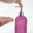 thumbnail image 3 of Unique Bargains 1 Pc Elegant Soap Pump Dispenser for Bathroom 13.52oz Rose Red Silver Tone, 3 of 6
