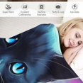 thumbnail image 3 of HENGT  Cat Blanket, Cute Black Cat in Blue Purple Galaxy Throw Blanket, Cat Gifts for Girls Boys, Plush Cat Lovers Gift Blanket Throws, Soft Cat Stuff for Kids,, 3 of 6
