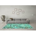 thumbnail image 3 of Ahgly Company Machine Washable Indoor Rectangle Southwestern Turquoise Blue Country Area Rugs, 8' x 10', 3 of 4