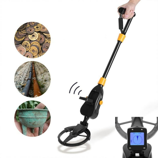 Detector de Metales para Ni?os, Buscador de Localizador, Subterráneo Buscando Oro, Plata, Cobre, Modo de Puntero Mecánico, Altura Ajustable, Indicación de Audio y Pantalla de R Jardinería Fugacal no