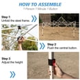 thumbnail image 2 of Romswi 10x10 Pop Up Canopy Tent, 1-Button Push SetUp Canopy Tent, Adjustable Height Instant Portable Shelter, Portable Roller Bag, Easy Outdoor Sun Shade for Events, 4 Weight Bags, Blue, 2 of 8