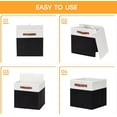 thumbnail image 3 of Storage Cubes 13 inch,Cube Storage Bins with Handles for Organizing,Fabric Storage Baskets for Shelves Nursery Closet Home Organization (White&Black-4 Pack), 3 of 10