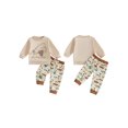 thumbnail image 5 of RUINIXCW Boys 2Pcs Fall Outfits Long Sleeve O Neck Letter Print Sweatshirt Fish Print Pants Sets, 5 of 8
