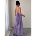 thumbnail image 2 of Solid Color Tie-Up Backless Maxi A-Line Dress Women's Summer Sundress One Piece Long Dress, 2 of 10