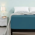 thumbnail image 6 of Subrtex Bedding Fitted Sheet Stain Resistant Soft Brushed Microfiber Single 1 Fitted Sheet for Mattress (Queen, Peacock Blue), 6 of 6