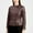 Coffee, variant on Women's Coats for Cold Winter Women Fashion Zipper Leather Tops with Pocket Short Coat Jacket