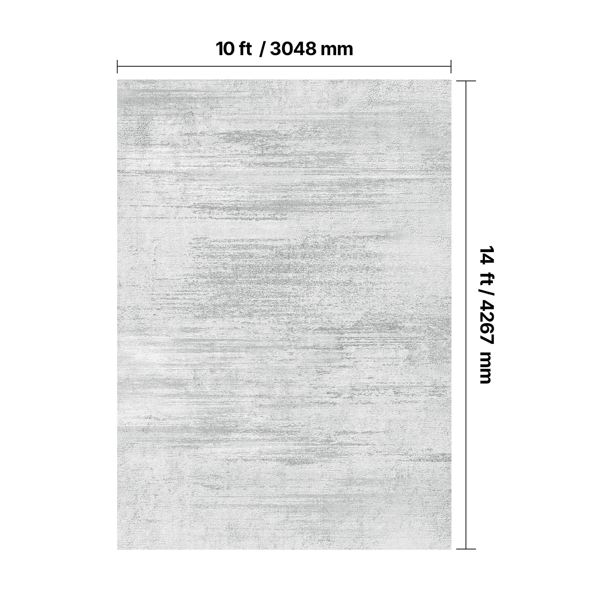 KFFKFF Large Washable Area Rug, 10 x 14 ft Soft and Durable Carpet, Non-Slip and Tear-Resistant Indoor Mat, Pet and Kid Friendly, Suitable for Bedroom, Office, Living Room, Entryway, Gray