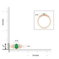 thumbnail image 4 of ANGARA Natural Vintage Style Bezel-Set Oval Emerald Ring with Diamonds in 14K Rose Gold for Women (Size-7x5mm) | May Birthstone, Birthday, Anniversary, Jewelry Gift for Women | Natural Emerald Ring, 4 of 9
