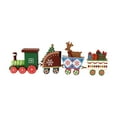 thumbnail image 1 of Christmas Wooden Mini Train Decorations Solid Wood Christmas Train Cabinet Table Decorations, 1 of 7
