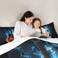thumbnail image 5 of Homewish Guitar Print Full Size Comforter Sets,Rock Music Bedding Comforter Set,Musical Instrument Lovers Bedding Sets For Boys Kids,Ultra Soft Home Decor,3 Pieces, 5 of 8