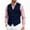 Blue, variant on Herringbone Tweed Suit Vest for Men Vintage Casual Button Down Notch Collar Sleeveless Suit Vest Waistcoat