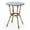 Navy Blue/White/Bamboo Print Finish, variant on GDF Studio Deshler Outdoor Aluminum and Wicker French Bistro Table, Navy Blue, White, and Bamboo Finish