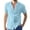 Blue, variant on Aayomet Shirts For Men Male Casual Solid Top Shirts Double Pocket Short Sleeve Elegant Turn-Down Beach Shirts For Men Blue,XL
