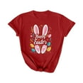 thumbnail image 3 of AGWOLF Easter Shirt Women 2025 Easter Eggs Happy Easter Print Tshirts Short Sleeves Crewneck Shirt for Teen Girl Easter Teacher Shirt Easter Bunny Shirt Women, 3 of 6