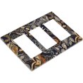 thumbnail image 3 of Nadoabtm Light Switch Covers Paisley Pattern Flower Cashew Flower Plant 3 Gang Rocker Electrical GFCI Decorative Triple Outlet Wall Plate Cover Switchplate for Bedroom Home Decor, 3 of 8