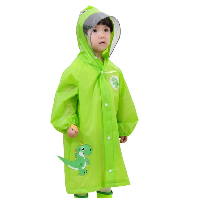 MIASHUI Rain Poncho for Kids Waterproof Ponchos Lightweight Raincoat,Mint Green,XXL
