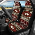 thumbnail image 2 of HUIACONG Aztec Print Car Seat Covers Full Set with Steering Wheel Cover Arm Rest Cover Seatbelt Covers Cup Holder Headrest Covers Keychain 14 Pcs Southwestern Tribal Geometric Deocr Car Accessories, 2 of 8