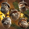 thumbnail image 4 of Forest Animal Acorn Ornaments, Cozy Forest Animal in Pine Cone Ornaments for Christmas Tree, Pine Cone Animals Decor Woodland Creature Collection Acrylic Pendants for Animals Lover (2Pcs Rabbit), 4 of 9
