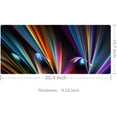 thumbnail image 7 of Extended Mouse Pad Large Gaming Mouse Pad- 35.4x15.7x0.12 inch Computer Keyboard Mouse Mat Non-Slip Mousepad Rubber Base and Stitched Edges for Game Players, Office, Study, Rainbow Line Design, 7 of 7