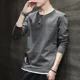 thumbnail image 4 of Ropa para hombre Camiseta unicolor para hombre Sudadera holgada con estampado gráfico liso Harajuku Moda japonesa Alta calidad Casual Top, 4 of 5