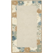 SAFAVIEH Martha Stewart Poppy Floral Border Area Rug, Cornucopia Beige, 2'6" x 4'3"
